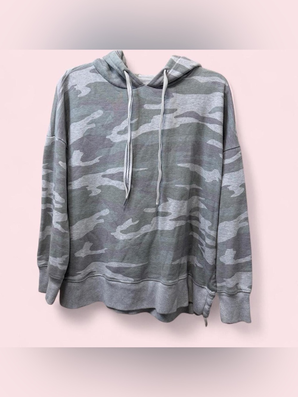 Aerie Oversized Grey Camouflage Hoodie Large